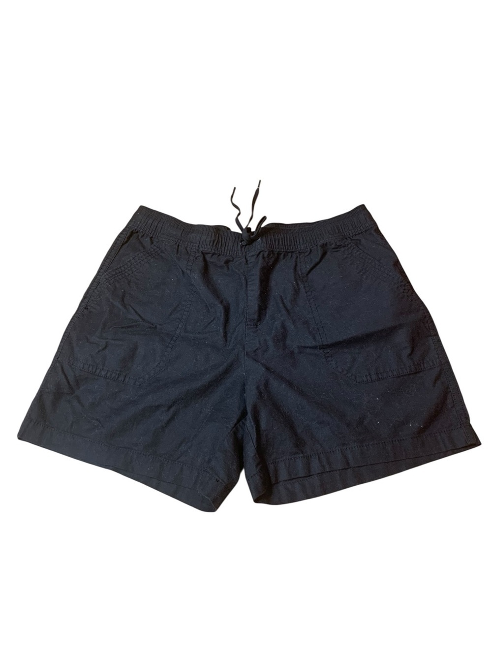 Tahari Black Cotton Stretch Pull-On Shorts - Women's Size Medium